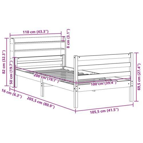 Okvir kreveta s uzglavljem bez madraca bijeli 100x200 cm - Bijela 100 x 200 cm Cijena