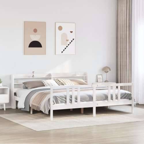 Okvir kreveta s uzglavljem bez madraca bijeli 200x200 cm - Bijela 200 x 200 cm Cijena