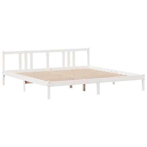 Okvir kreveta s uzglavljem bez madraca bijeli 200x200 cm - Bijela 200 x 200 cm Cijena
