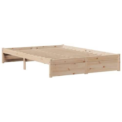 Okvir za krevet s uzglavljem 150 x 200 cm borovina - Smeđa 150 x 200 cm Cijena