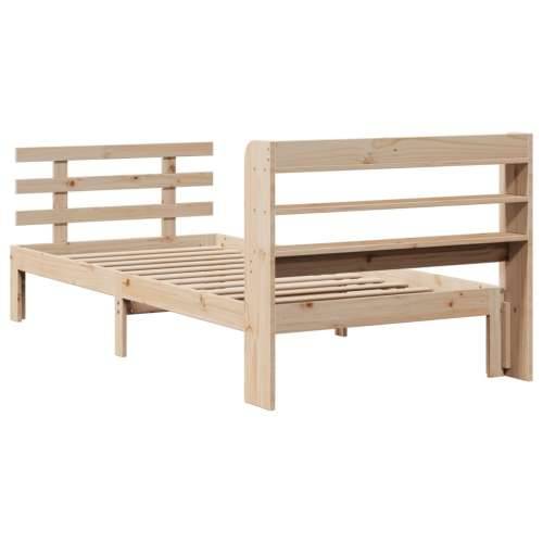 Okvir kreveta s uzglavljem 100 x 200 cm od masivne borovine - Smeđa 100 x 200 cm Cijena