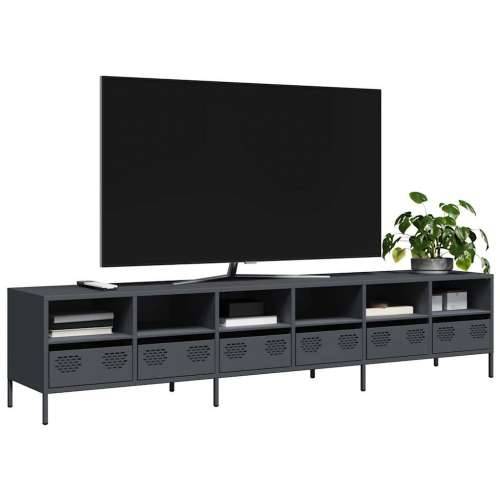 TV ormarić antracit 202x39x43,5 cm hladno valjani čelik - Antracit 1 202 cm Cijena