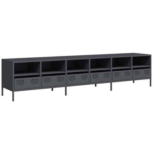 TV ormarić antracit 202x39x43,5 cm hladno valjani čelik - Antracit 1 202 cm Cijena