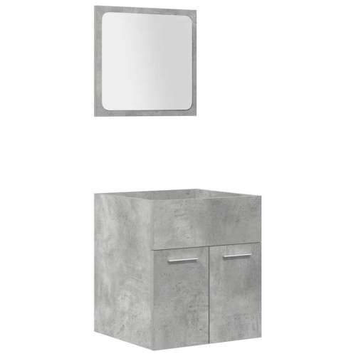 4-dijelni set kupaonskog namještaja siva boja betona drveni - Beton siva 41 x 38.5 x 46 cm 1 Cijena