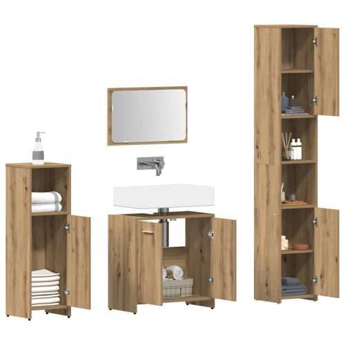 4-dijelni set kupaonskog namještaja käsityöläinen tammi - hrast artisan 1 Cijena