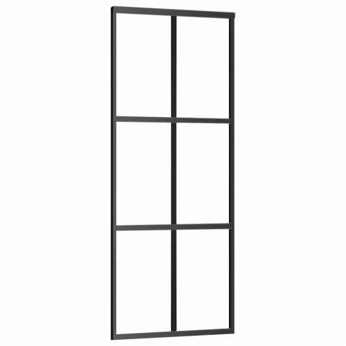 Klizna vrata s priborom 76 x 205 cm od ESG stakla i aluminija - 76 x 205 cm (213.5 cm) 1 Rešetke 3 x 2 Cijena