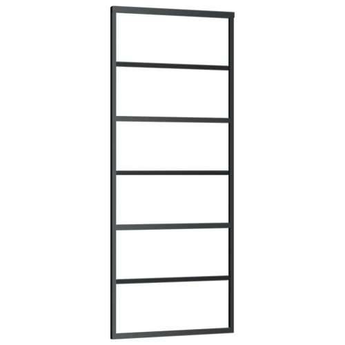Klizna vrata s priborom 76 x 205 cm od ESG stakla i aluminija - 76 x 205 cm (213.5 cm) 1 5 vodoravnih šipki Cijena