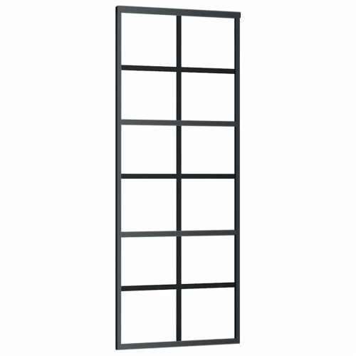 Klizna vrata s priborom 76 x 205 cm od ESG stakla i aluminija - 76 x 205 cm (152.5 cm) 1 Rešetke 6 x 2 Cijena