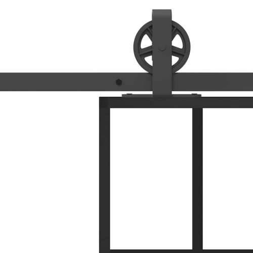 Klizna vrata s priborom 76 x 205 cm od ESG stakla i aluminija - 76 x 205 cm (152.5 cm) 1 Rešetke 6 x 4 Cijena