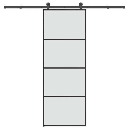 Klizna vrata s priborom 76 x 205 cm od ESG stakla i aluminija - matt 76 x 205 cm (213.5 cm) 1 Cijena