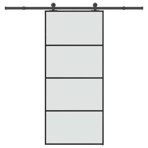 Klizna vrata s priborom 90 x 205 cm od ESG stakla i aluminija - matt 90 x 205 cm (213.5 cm) 1 Cijena