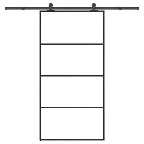 Klizna vrata s priborom 102,5x205 cm od stakla ESG i aluminija - Transparentan 102.5 x 205 cm (213.5 cm) 1 Cijena
