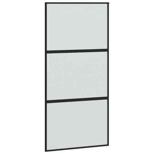 Klizna vrata s priborom 102,5x205 cm kaljeno staklo i aluminij - 102.5 x 205 cm (213.5 cm) 1 2 vodoravne šipke matt Cijena