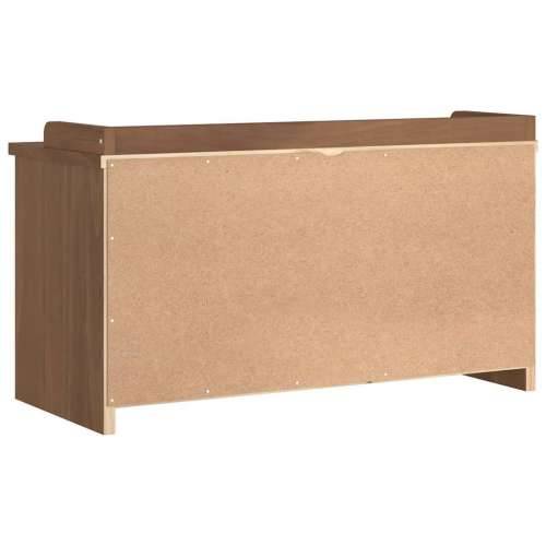Klupa za predsoblje SANDNES 87x40x50 cm od masivne borovine - Završna obrada od oraha Cijena