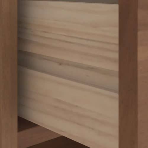 Klupa za predsoblje SANDNES 87x40x50 cm od masivne borovine - Završna obrada od oraha Cijena