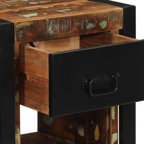 Noćni ormarići 2 kom. Višebojni 40x35x40 cm Obrađeno puno drvo - 2 masivno obnovljeno drvo Cijena