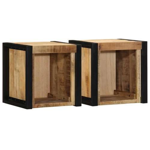 Noćni ormarići 2 kom 40x35x40 cm Puno grubo drvo Mango - 2 masivno drvo manga Cijena