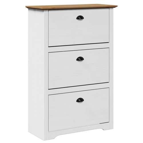 Stalak za cipele “BODO” bijela i smeđa 80x35x118 cm - Bijela i smeđa 1 Cijena