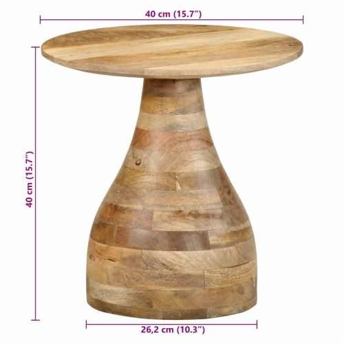 Pomoćni stolić Ø40x40 cm Puno drvo Mango - Prirodna 1 Cijena