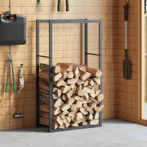 Stalak za drva crni 110x30x61 cm čelik - 110 x 30 x 61 cm Cijena