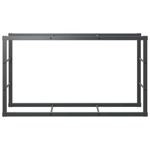 Stalak za drva crni 110x30x61 cm čelik - 110 x 30 x 61 cm Cijena