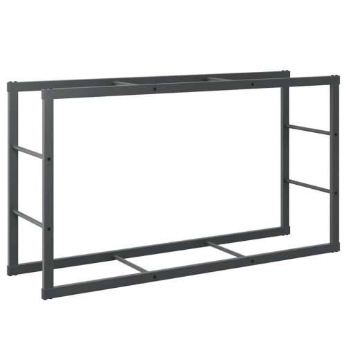 Stalak za drva crni 110x30x61 cm čelik - 110 x 30 x 61 cm Cijena