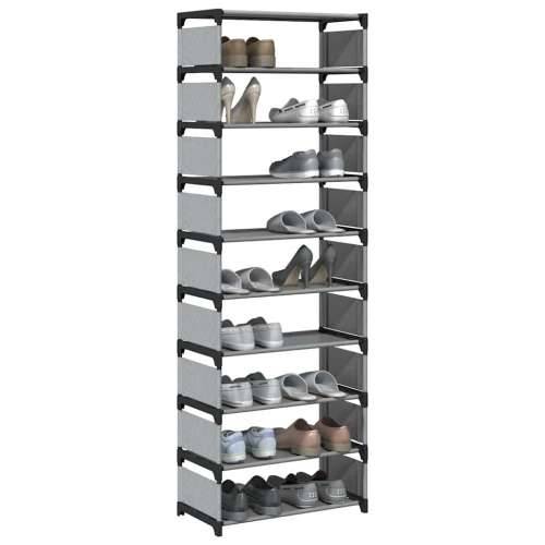 stalak za cipele 10 slojeva sivi 54x28x158 cm netkana tkanina - 1 158 cm Cijena