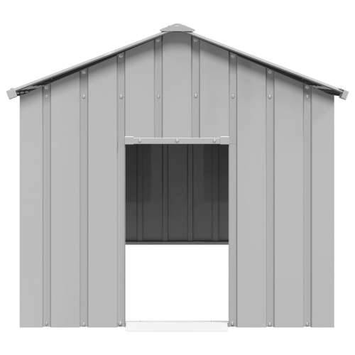 Kućica za pse s krovom 114x202x101 cm pocinčani čelik - Siva 114 x 202 x 101 cm Cijena