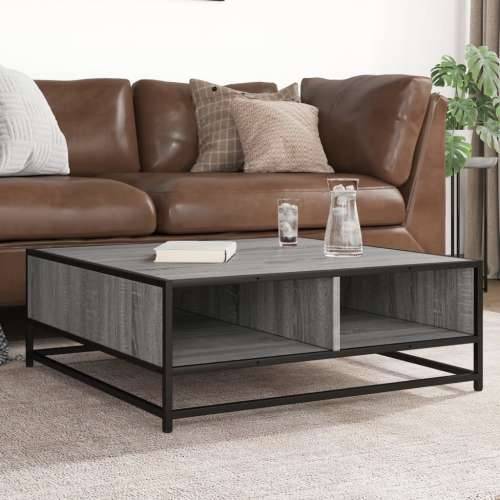 Stol za kavu Sivi Sonoma 80x80x30 cm Konstruirano drvo i metal - grey sonoma and black 80 x 80 x 30 cm 1 Cijena