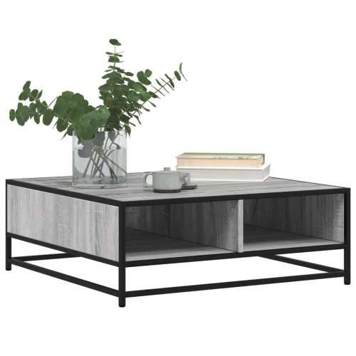 Stol za kavu Sivi Sonoma 80x80x30 cm Konstruirano drvo i metal - grey sonoma and black 80 x 80 x 30 cm 1 Cijena