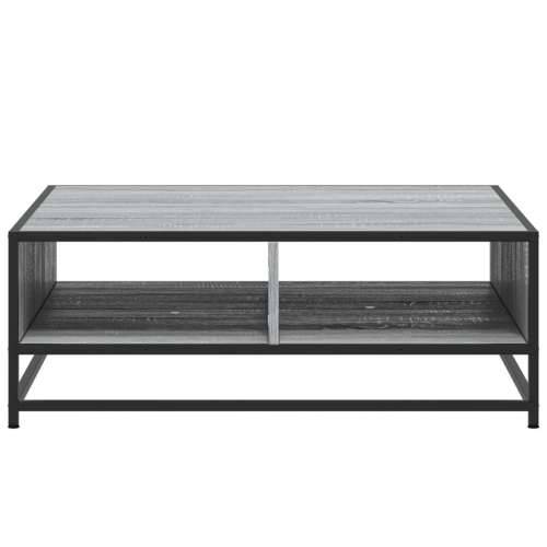 Stol za kavu Sivi Sonoma 80x80x30 cm Konstruirano drvo i metal - grey sonoma and black 80 x 80 x 30 cm 1 Cijena