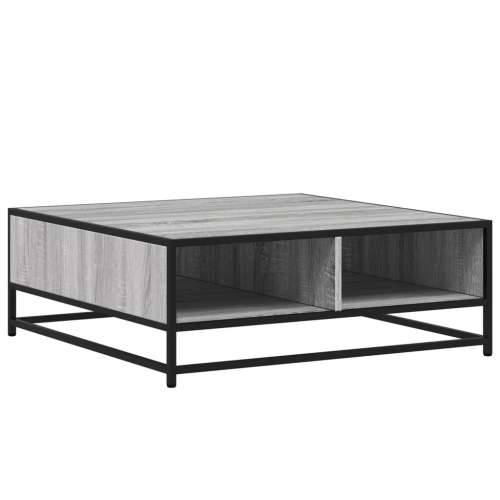Stol za kavu Sivi Sonoma 80x80x30 cm Konstruirano drvo i metal - grey sonoma and black 80 x 80 x 30 cm 1 Cijena