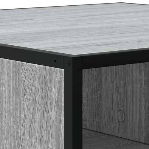 Stol za kavu Sivi Sonoma 80x80x30 cm Konstruirano drvo i metal - grey sonoma and black 80 x 80 x 30 cm 1 Cijena