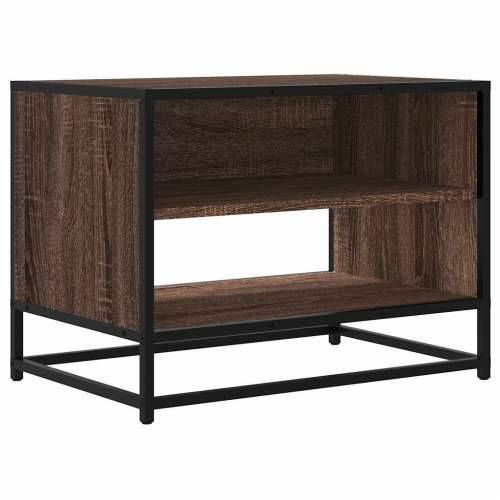 TV ormarić Smeđi hrast 61x40x46 cm Konstruirano drvo i metal - Smeđi hrast 1 61 cm Cijena