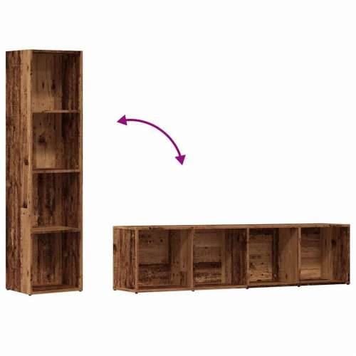 Ormar za knjige staro drvo 36x30x143 cm konstruirano drvo - Staro drvo 36 x 30 x 143 cm 1 Cijena