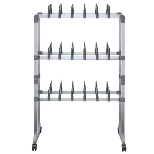Stalak za cipele s kotačićima srebrni 66 x 27 x 100 cm Cijena