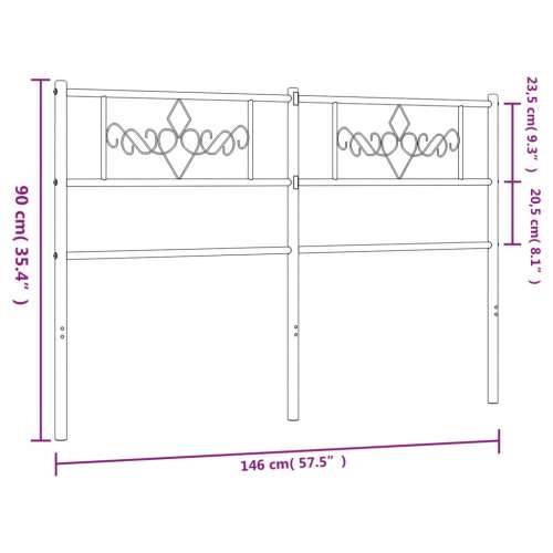 Metalno uzglavlje crno 140 cm - Crna 140 cm 1 Cijena