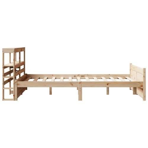Okvir za krevet s uzglavljem 120 x 200 cm od masivne borovine Cijena
