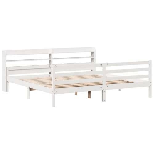 Okvir kreveta s uzglavljem bez madraca bijeli 200x200 cm - Bijela 200 x 200 cm Cijena
