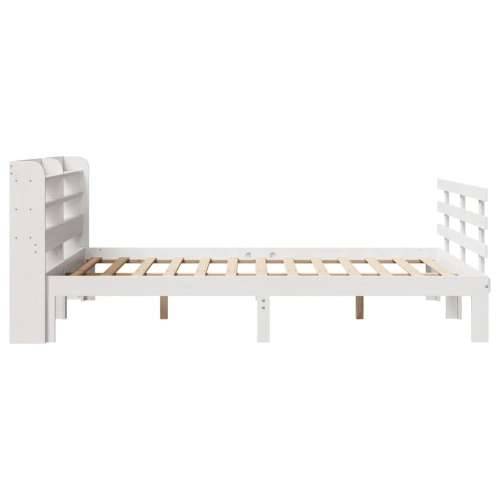 Okvir za krevet s uzglavljem bijeli 135 x 190 cm od borovine - Bijela 135 x 190 cm Cijena
