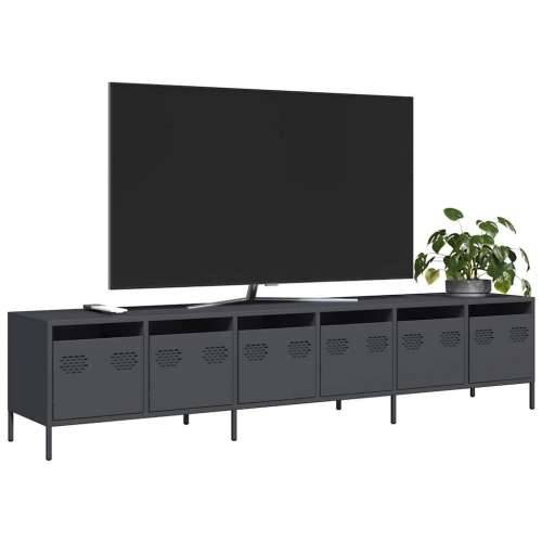 TV ormarić antracit 202x39x43,5 cm hladno valjani čelik - Antracit 1 202 cm Cijena