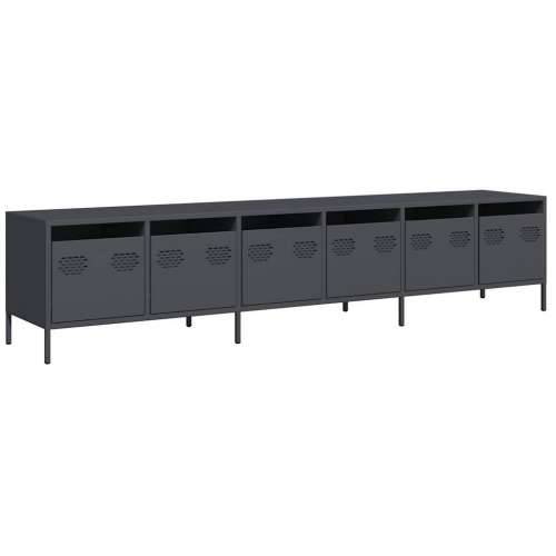 TV ormarić antracit 202x39x43,5 cm hladno valjani čelik - Antracit 1 202 cm Cijena