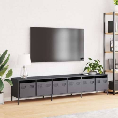TV ormarić antracit 202x39x43,5 cm hladno valjani čelik - Antracit 1 202 cm Cijena