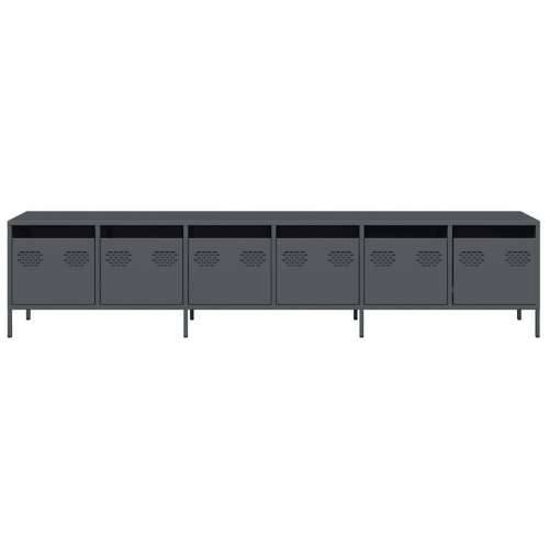 TV ormarić antracit 202x39x43,5 cm hladno valjani čelik - Antracit 1 202 cm Cijena