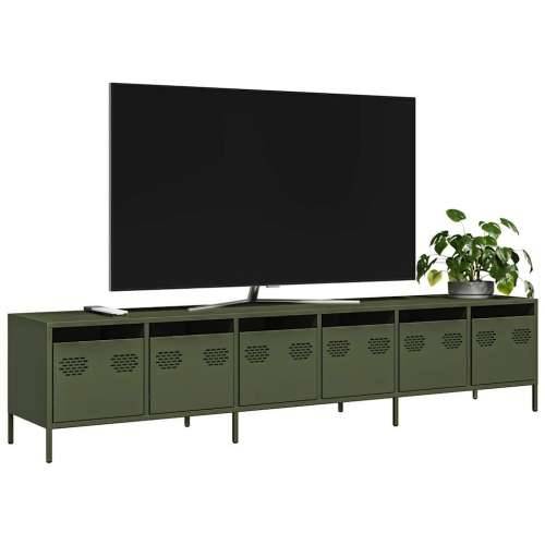 TV ormarić maslinastozeleni 202x39x43,5 cm čelični - Maslinovo zelena 1 202 cm Cijena