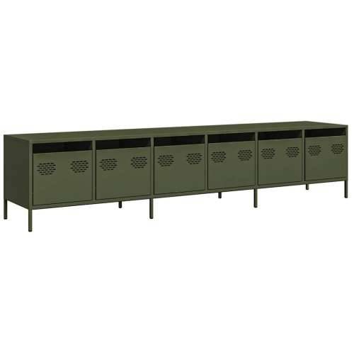 TV ormarić maslinastozeleni 202x39x43,5 cm čelični - Maslinovo zelena 1 202 cm Cijena
