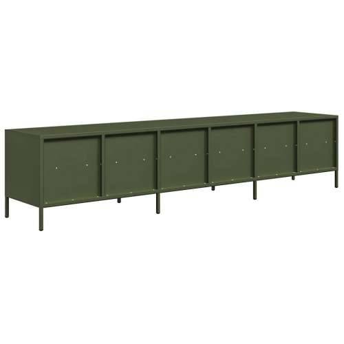 TV ormarić maslinastozeleni 202x39x43,5 cm čelični - Maslinovo zelena 1 202 cm Cijena