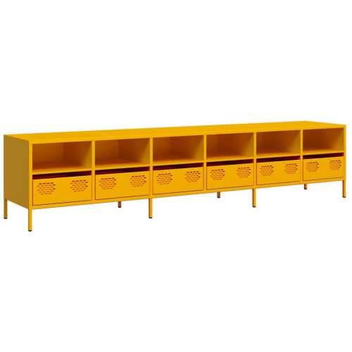 TV ormarić senf žuta 202x39x43,5 cm hladno valjani čelik - žuta boja senfa 1 202 cm Cijena