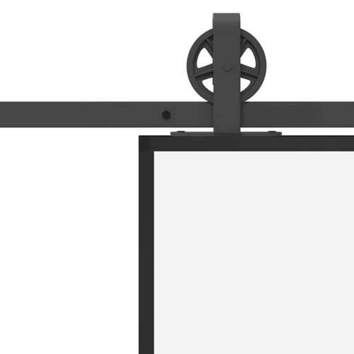 Klizna vrata s okovom 102x205 cm ESG staklo i aluminij - 102 x 205 cm (213.5 cm) 1 2 vodoravne šipke Cijena