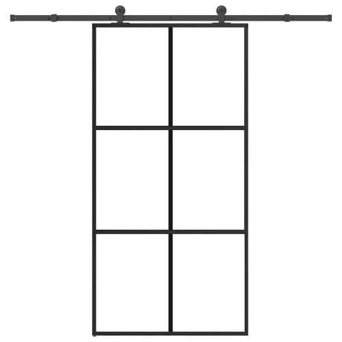 Klizna vrata s okovom 102x205 cm ESG staklo i aluminij - 102 x 205 cm (213.5 cm) 1 Rešetke 3 x 2 Cijena